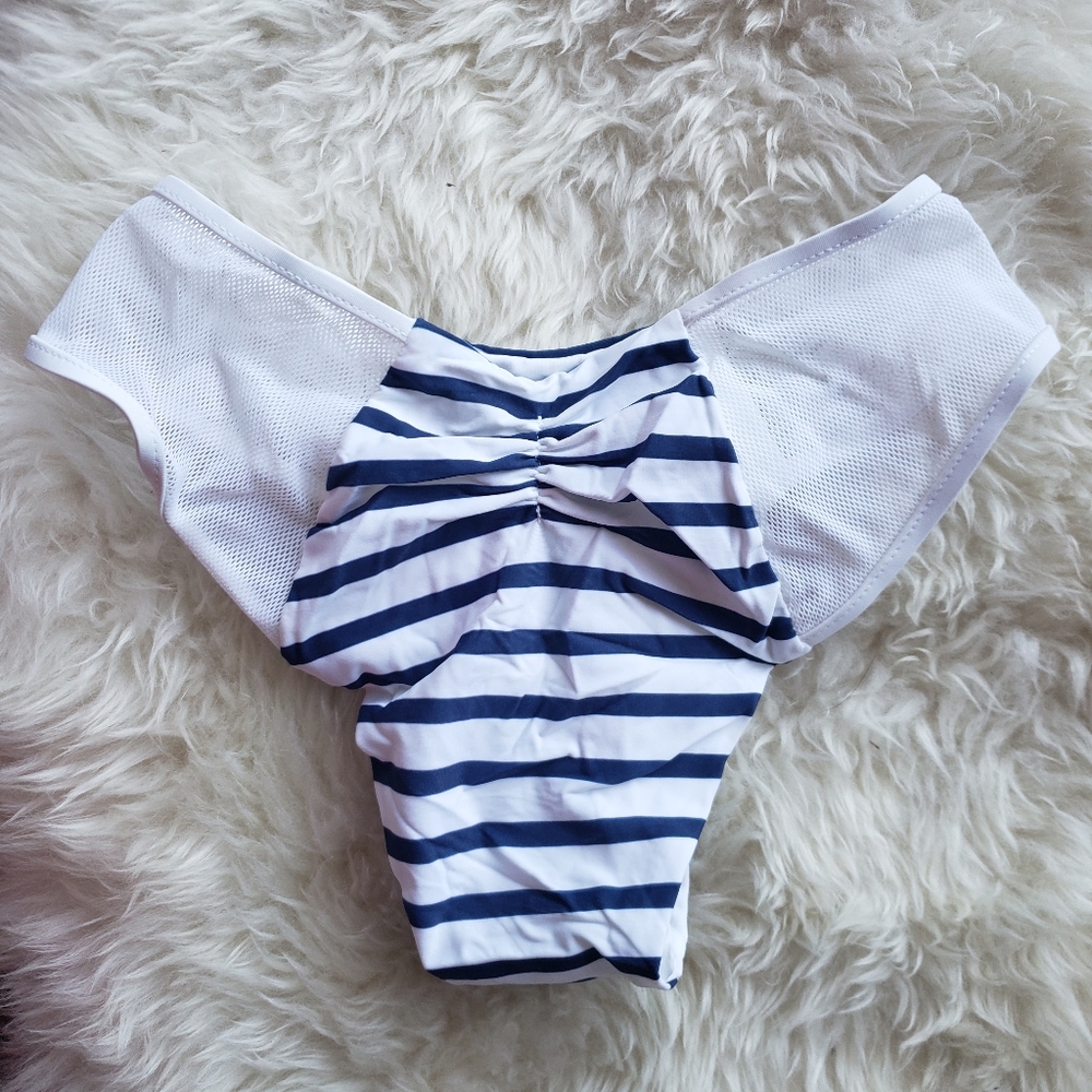 Blue Life Portofino Scrunch Striped Bikini Bottom